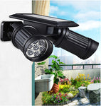 Super Bright Solar Outdoor Light with Double Turn-able Heads, IP44 Waterproof