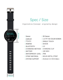 Bluetooth Smart Watch Fitness Tracker With Magnetic Stainless Steel Metal Mesh Strap