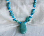 Turquoise and Crystal Beads Necklace