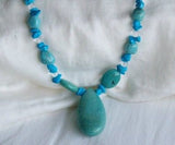 Turquoise and Crystal Beads Necklace