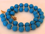 Turquoise Golden Beads Necklace