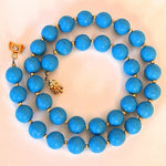 Turquoise Golden Beads Necklace