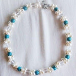 Turquoise Peal and Crystal Necklace
