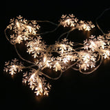 Dimmable 10ft  LED Snowflakes-Shaped String Fairy Lights
