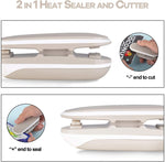2 in 1 Mini Bag Sealer and Cutter Reseal Plastic Bags Food Storage Snack Bags