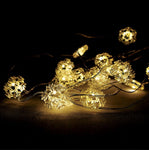 Dimmable 10ft  LED Snowflakes-Shaped String Fairy Lights
