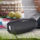 Portable Indoor Outdoor Entertainment Speaker With Microphone & Shoulder Strap