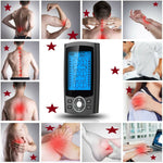 Rechargeable Tens Electronic Pulse Massager with 24 Modes, 10 Reusable Electrodes Pads and 20 Intensity Levels
