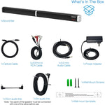 60 Watt, 39-inch Detachable Stereo Soundbar Subwoofer, Strong Bass Wired and Wireless Bluetooth 5.0 Audio Speakers