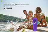 True Wireless Outdoor Bluetooth Speaker with Emergency LED Light