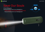 True Wireless Outdoor Bluetooth Speaker with Emergency LED Light