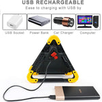 Weather proof  COB 30W 4 Modes Rechargeable LED Flashing Light  For Outdoor  Road side Assistance Emergency Red Hazard Warning