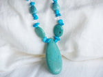 Turquoise and Crystal Beads Necklace