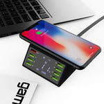Wireless Smart Charging Station with 8 USB Ports
