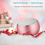 Portable Bluetooth Speakers with HD Audio and Enhanced Bass, Built-in Speakerphone for iPhone, iPad, BlackBerry, Samsung and More (Rose Gold)