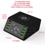 Wireless Smart Charging Station with 8 USB Ports