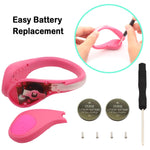 LED Luminous Lighting Shoe Clip Night Running Safety Sports Protect Warning Tool (Pink)