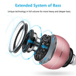 Portable Bluetooth Speakers with HD Audio and Enhanced Bass, Built-in Speakerphone for iPhone, iPad, BlackBerry, Samsung and More (Rose Gold)