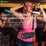 Portable Indoor Outdoor Entertainment Speaker With Microphone & Shoulder Strap