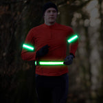 Rechargeable LED Reflective Belt and Arm Wrist Bands Set for Safety Running Jogging Biking Gear