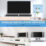 60 Watt, 39-inch Detachable Stereo Soundbar Subwoofer, Strong Bass Wired and Wireless Bluetooth 5.0 Audio Speakers