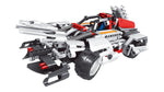 2 in 1 DIY Battery-Powered Fighter Truck & Race Car with Remote & USB