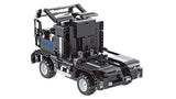 2 in 1 DIY Battery-Powered Semi Truck & Race Car with 4 Channel Remote & USB Rechargeable Battery