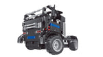 2 in 1 DIY Battery-Powered Semi Truck & Race Car with 4 Channel Remote & USB Rechargeable Battery