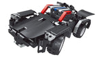 2 in 1 DIY Battery-Powered Semi Truck & Race Car with 4 Channel Remote & USB Rechargeable Battery