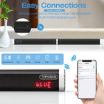60 Watt, 39-inch Detachable Stereo Soundbar Subwoofer, Strong Bass Wired and Wireless Bluetooth 5.0 Audio Speakers