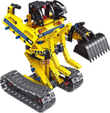 2 in 1 DIY Yellow Construction Truck & Transformer Robot Set, 342 Piece Blocks