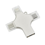 4 in 1 USB 64 -128 GB Photo Stick for  iPhone Samsung Galaxy LG Silver
