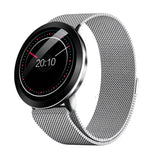 Bluetooth Smart Watch Fitness Tracker With Magnetic Stainless Steel Metal Mesh Strap