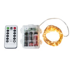 33ft 100 LED Waterproof Outdoor String Lights Battery Powered with Remote