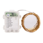 33ft 100 LED Waterproof Outdoor String Lights Battery Powered with Remote