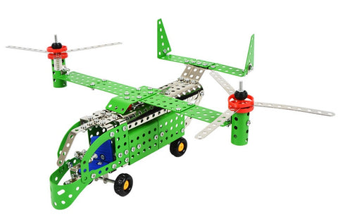 Assembly Metal Military Combat V-22 Osprey Helicopter DIY Kit