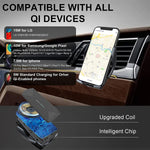 15W Wireless Fast Charger Auto Sensing Air Vent Clamping Car Mount Phone Holder