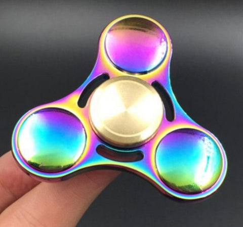 Rainbow Brass Hand Spinner Finger Fidget
