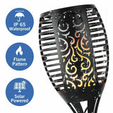 Solar Torch Outdoor Dancing Flickering Flame Light (2 Pack)