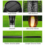 Solar Torch Outdoor Dancing Flickering Flame Light (2 Pack)