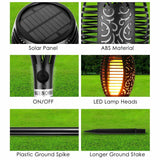 Solar Torch Outdoor Dancing Flickering Flame Light (2 Pack)