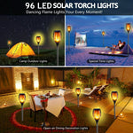 Solar Torch Outdoor Dancing Flickering Flame Light (2 Pack)