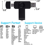 3 in 1 USB Flash Drive 64 -128 GB Picture Keeper Photo Memory Stick for Android/Type-C/Smartphone/Mac/PC/Laptop