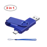 3 in 1 USB Flash Drive 64 -128 GB Picture Keeper Photo Memory Stick for Android/Type-C/Smartphone/Mac/PC/Laptop