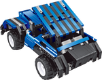 2 in 1 DIY Remote Control Adventure Vehicles Off-Road SUV and Grand Sports Jeep, Glossy Sapphire blue