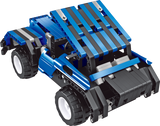 2 in 1 DIY Remote Control Adventure Vehicles Off-Road SUV and Grand Sports Jeep, Glossy Sapphire blue