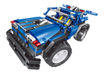 2 in 1 DIY Remote Control Adventure Vehicles Off-Road SUV and Grand Sports Jeep, Glossy Sapphire blue