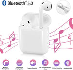 i12 Bluetooth 5.0 Wireless Earbuds With Fast Charging Case  in-Ear Built-in Mic Headset