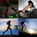 LED Luminous Shoe Clip Light Night Warning Safety Cycling Bike Running (Pack of 2)
