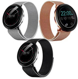 Bluetooth Smart Watch Fitness Tracker With Magnetic Stainless Steel Metal Mesh Strap